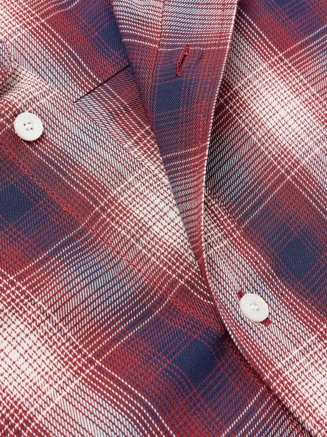 Acne Studios Oversized Checked Woven Shirt – Red