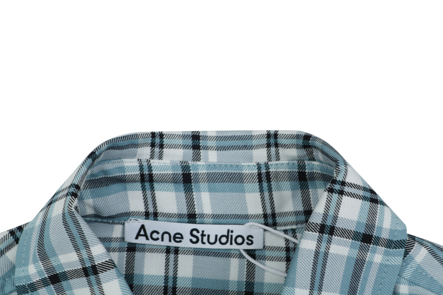 Acne Studios Checked Flannel Shirt – Turquoise / Blue / White