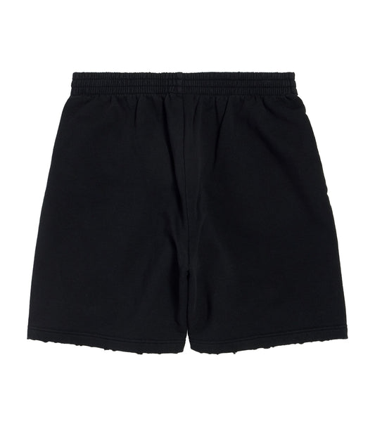 Balenciaga Cotton Messy Spray Logo Shorts