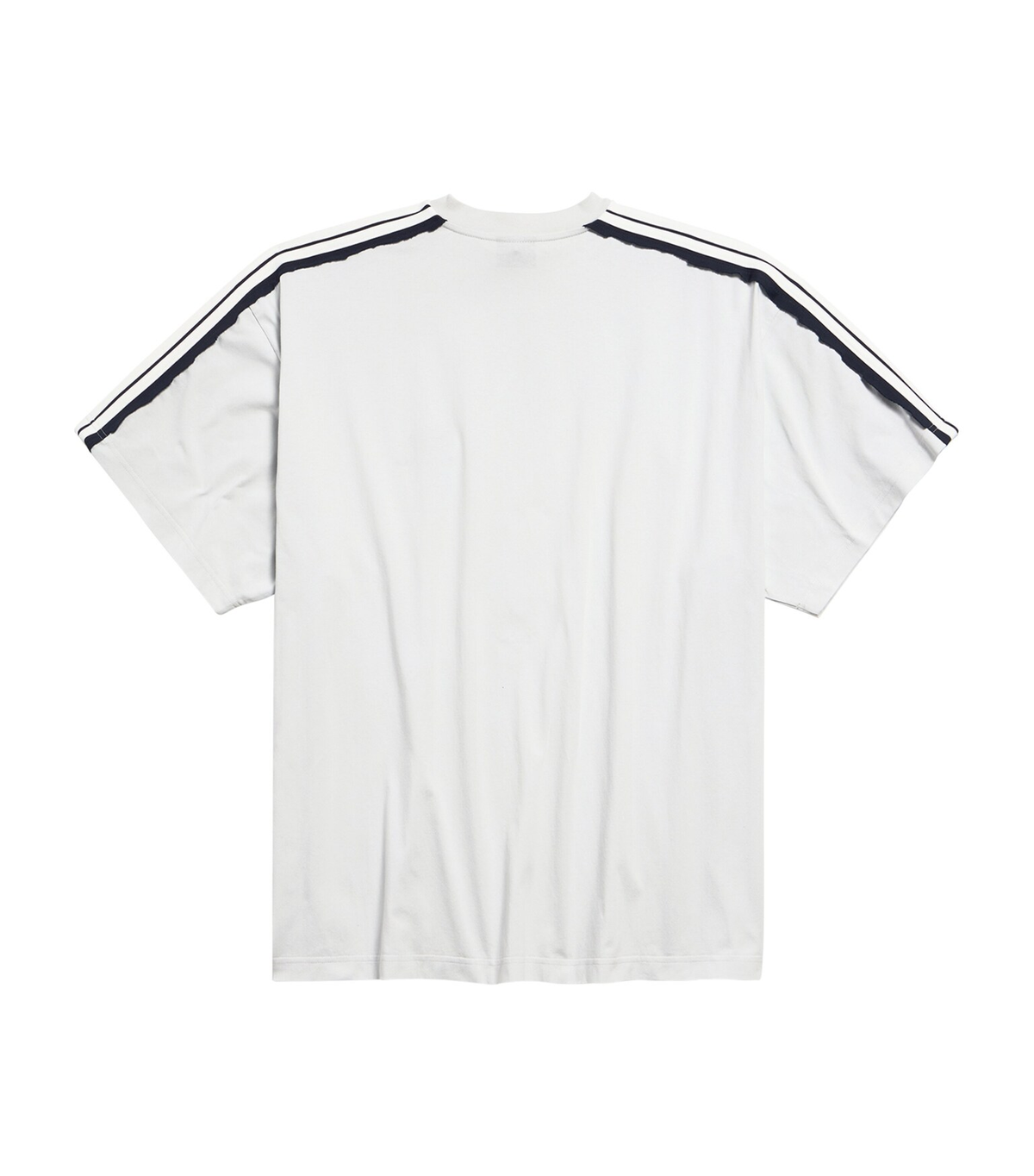 Balenciaga Loop Sports Stripe T-Shirt – White / Navy Cotton