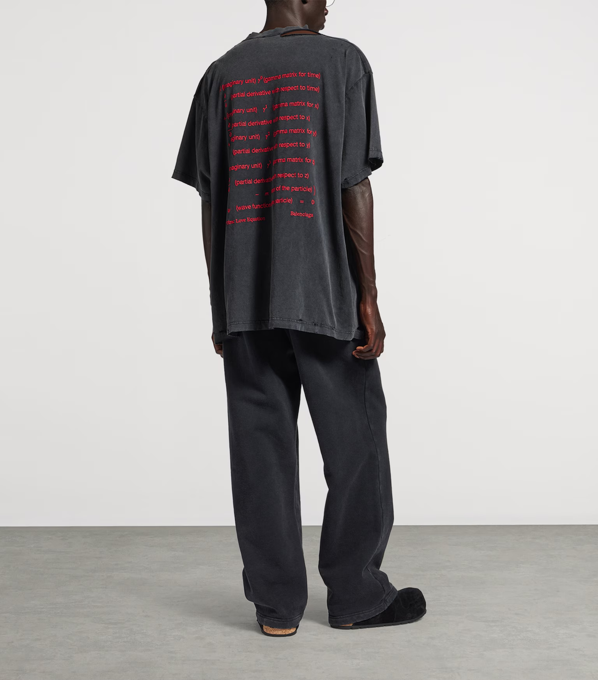 Balenciaga Dirac Formula T-Shirt – Washed Black Cotton