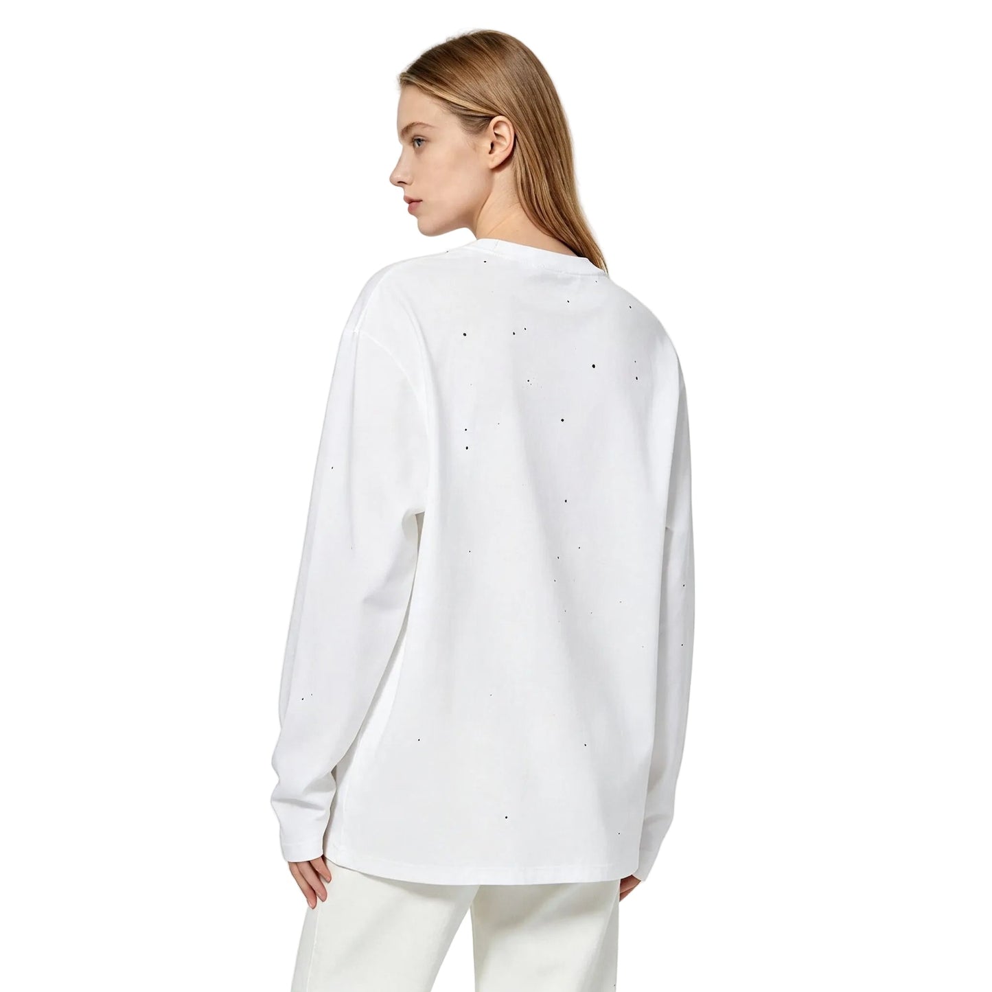 Acne Studios Rhinestone Logo Long-Sleeve T-Shirt