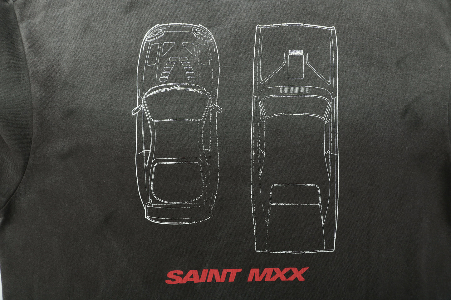Saint Michael × Fast & Furious Logo Graphic T-Shirt – Washed Black