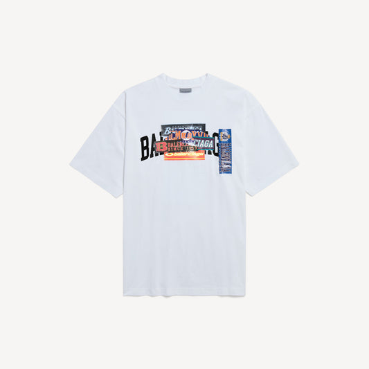 Balenciaga Bumper Stickers Medium Fit T-Shirt — Dry Jersey