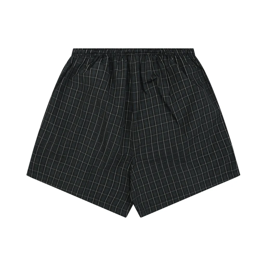Balenciaga Black & Blue Technical Check Boxer Shorts