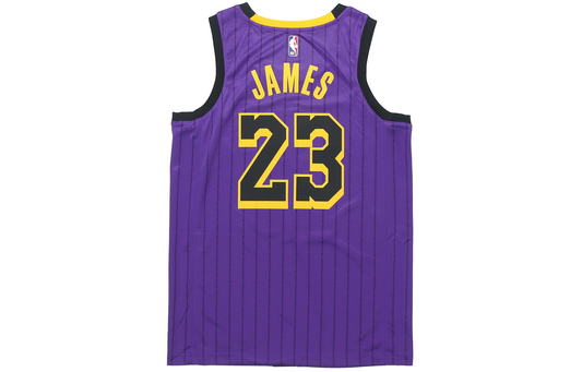 Nike NBA LeBron James #23 Los Angeles Lakers City Version Fan Edition Swingman Jersey - Purple - AJ4618-510