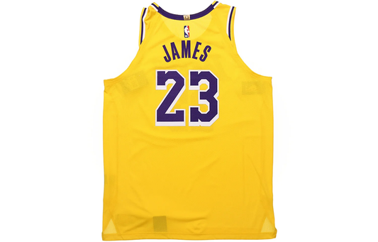 Nike NBA LeBron James Los Angeles Lakers AU Player Edition Connected Jersey - Yellow AA7265-735