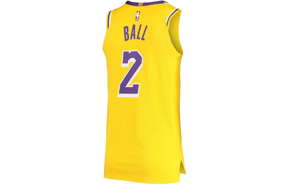 Nike NBA Los Angeles Lakers Lonzo Ball Engineered VK Jersey - Gold - AA7265-728