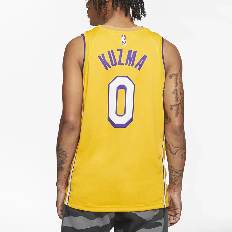 Nike NBA Kyle Kuzma #0 Los Angeles Lakers 2019–20 Lore Series Swingman Jersey - Yellow - AV4646-728