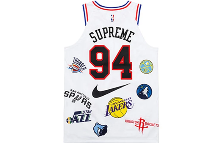 Nike x Supreme x NBA Teams Authentic Jersey - White - AQ4228-100