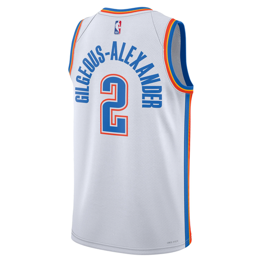 Nike NBA Shai Gilgeous-Alexander Oklahoma City Thunder Association Edition Dri-FIT Swingman Jersey – DN2088-100