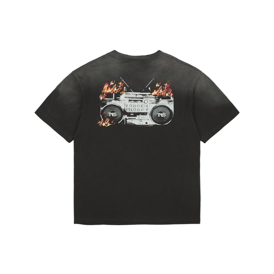 Saint Michael x Nas Printed Cotton-Jersey S/S T-Shirt – Gray