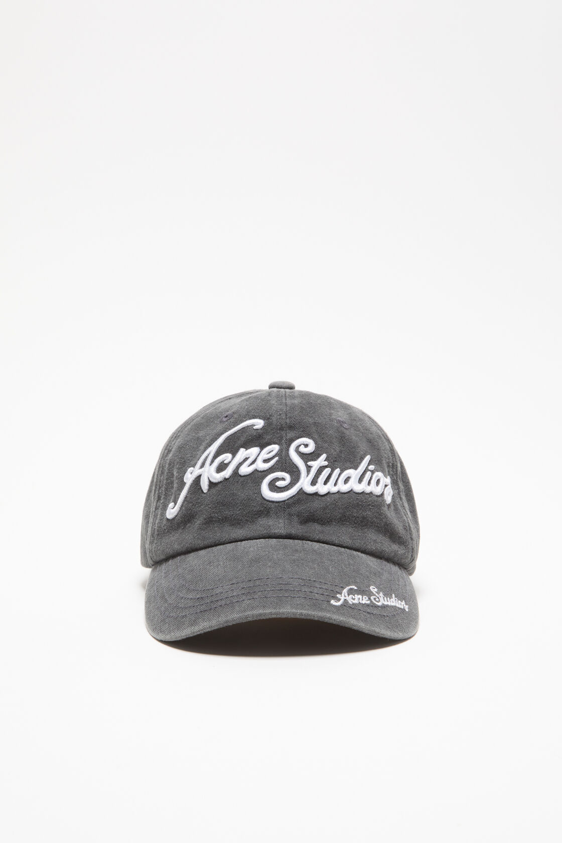 Acne Studios Script Logo Cap – Washed Black