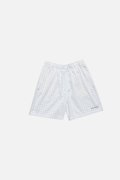 Acne Studios Casual Check Shorts – White / Black