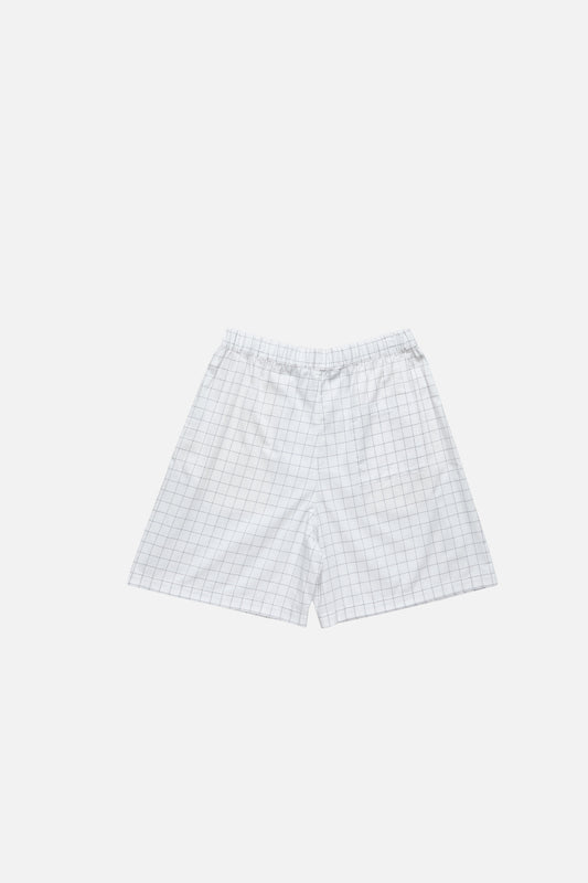 Acne Studios Casual Check Shorts – White / Black