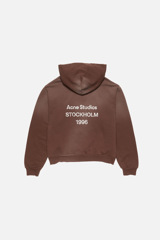 Acne Studios Fleece Logo Hoodie – Chocolate Brown
