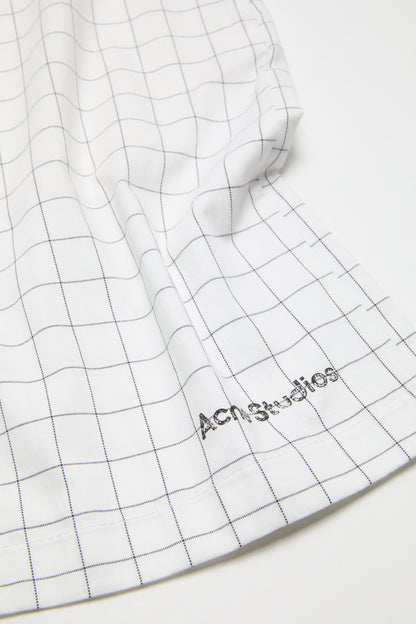 Acne Studios Casual Check Shorts – White / Black