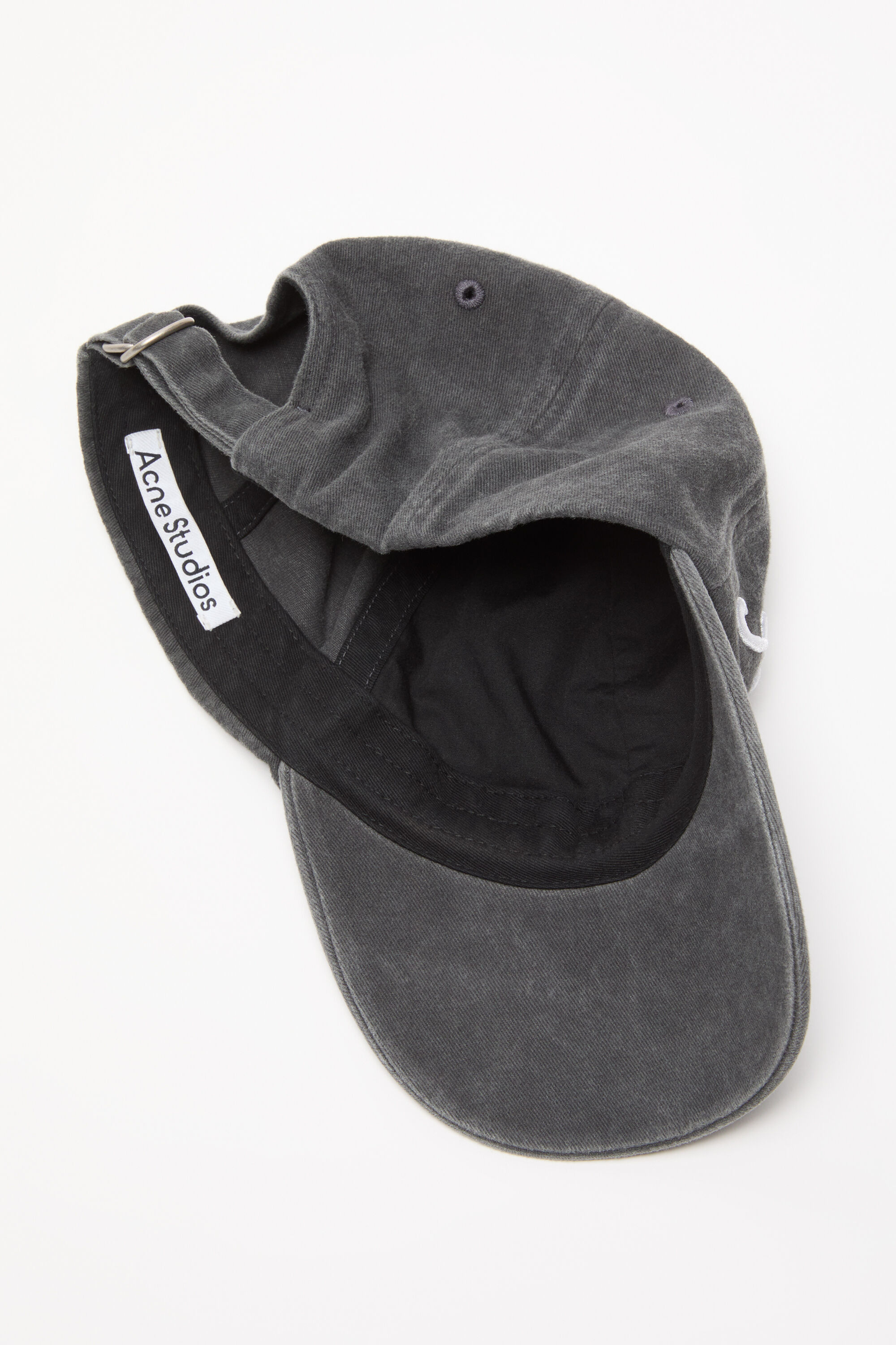 Acne Studios Script Logo Cap – Washed Black