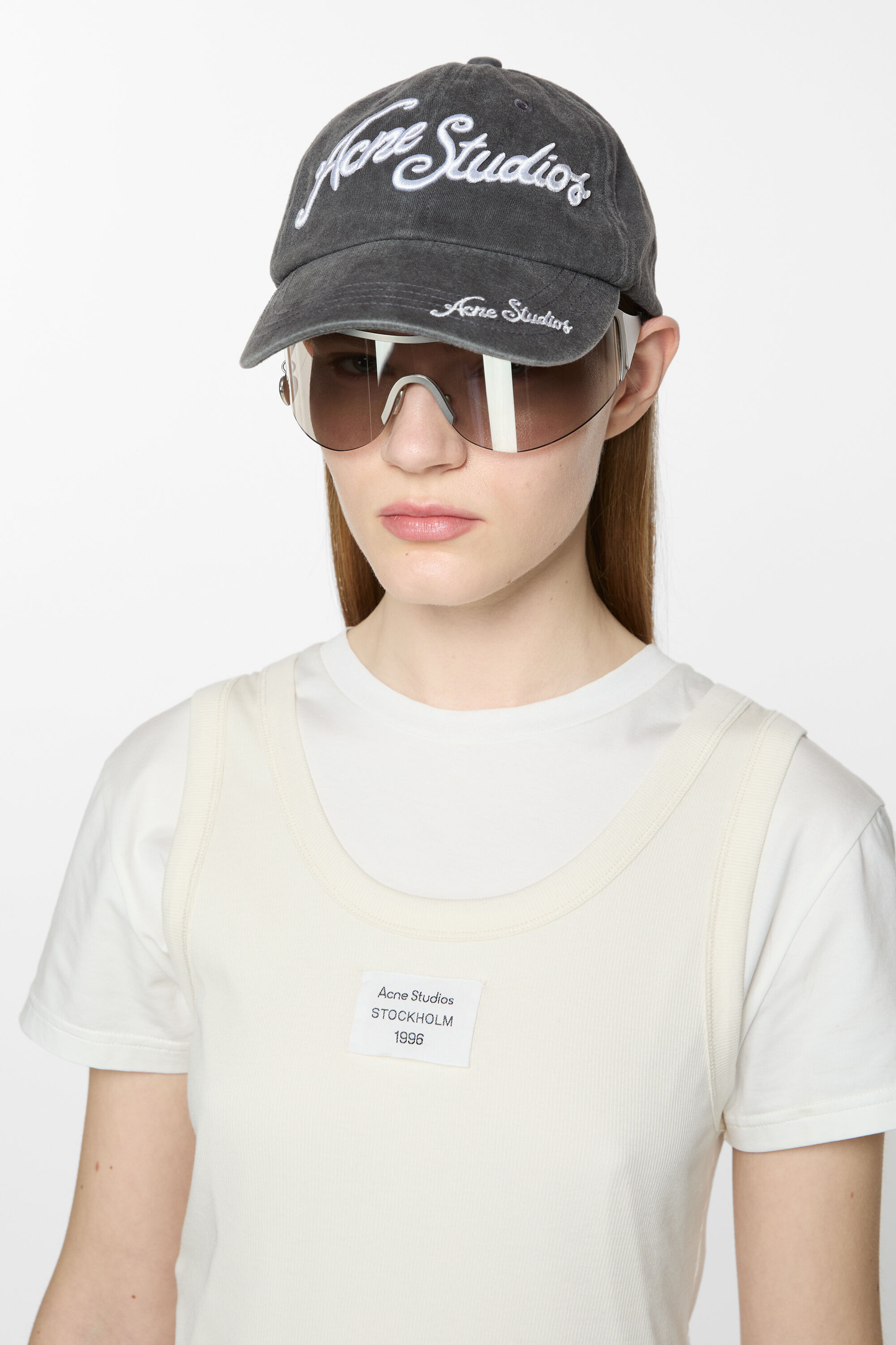 Acne Studios Script Logo Cap – Washed Black