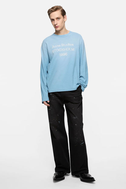 Acne Studios Sprayed 1996 Logo S/S T-Shirt – Cornflower Blue