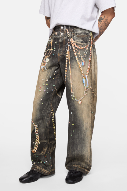 Acne Studios Trompe-L’Œil Loose Fit Jeans