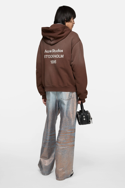 Acne Studios Fleece Logo Hoodie – Chocolate Brown