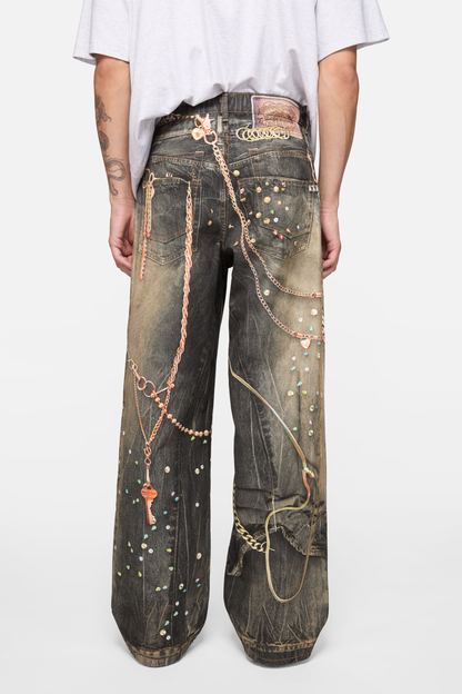 Acne Studios Trompe-L’Œil Loose Fit Jeans