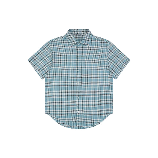Acne Studios Checked Flannel Shirt – Turquoise / Blue / White