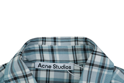 Acne Studios Checked Flannel Shirt – Turquoise / Blue / White