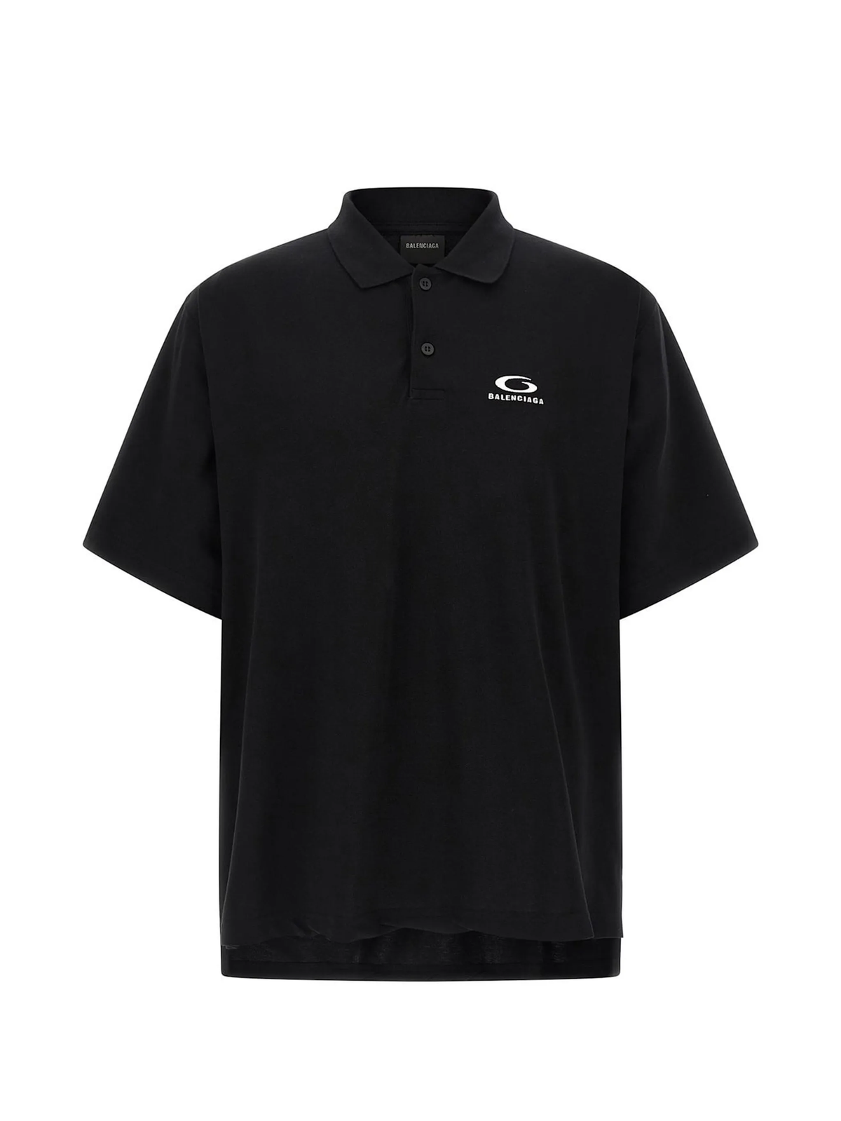 Balenciaga Loop Sports Icon Polo Shirt – Black Cotton Piqué