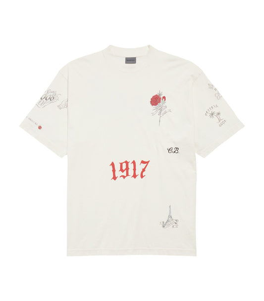 Balenciaga Cotton Tattoo T-Shirt