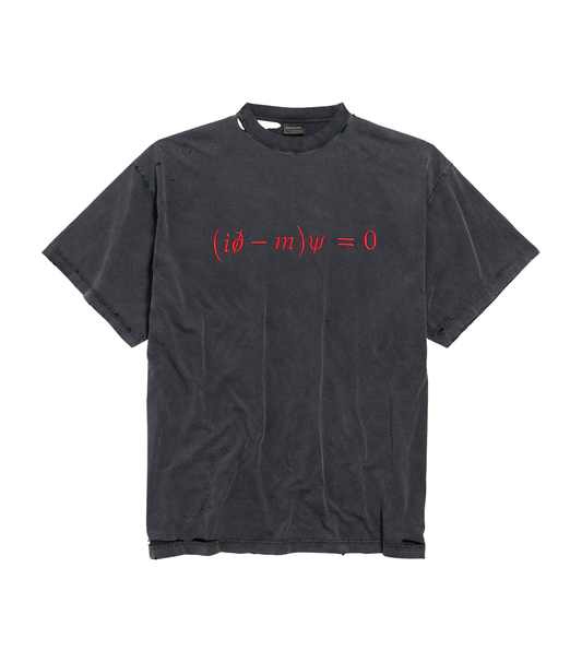 Balenciaga Dirac Formula T-Shirt – Washed Black Cotton