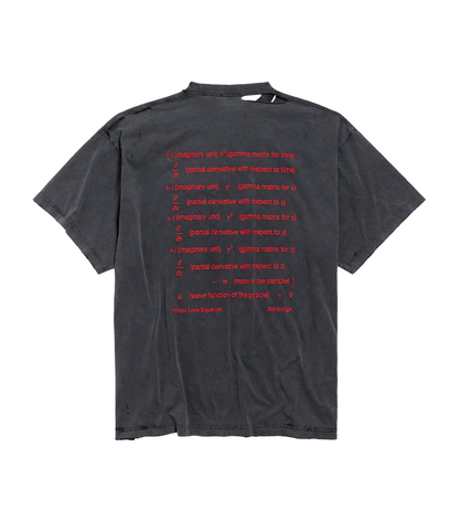 Balenciaga Dirac Formula T-Shirt – Washed Black Cotton
