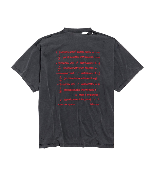 Balenciaga Dirac Formula T-Shirt – Washed Black Cotton