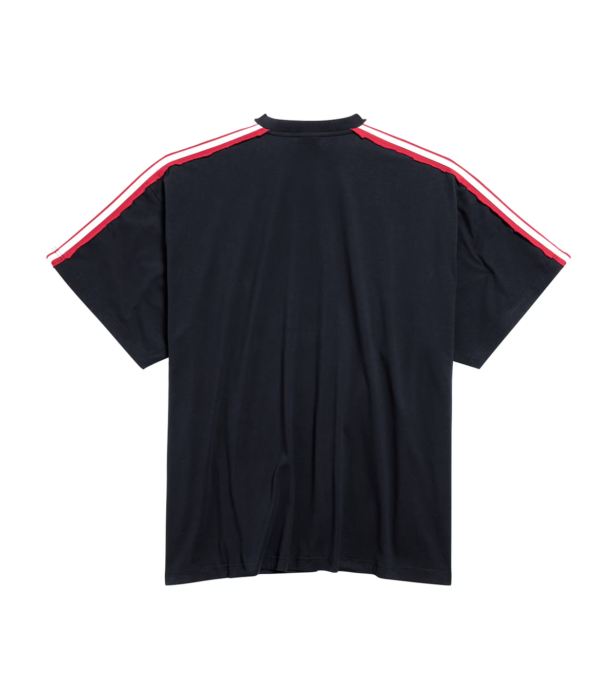 Balenciaga Loop Sports Stripe T-Shirt – Black / Red Cotton