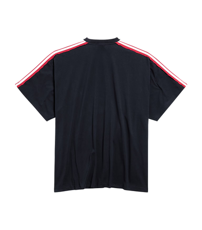 Balenciaga Loop Sports Stripe T-Shirt – Black / Red Cotton