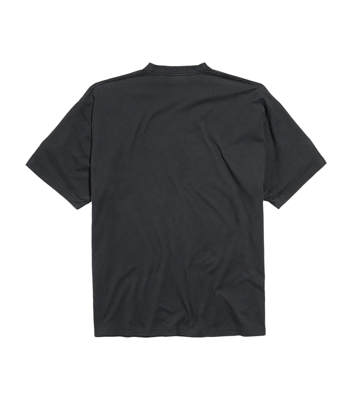 Balenciaga Uniform Crest Logo T-Shirt – Charcoal Oversized Cotton