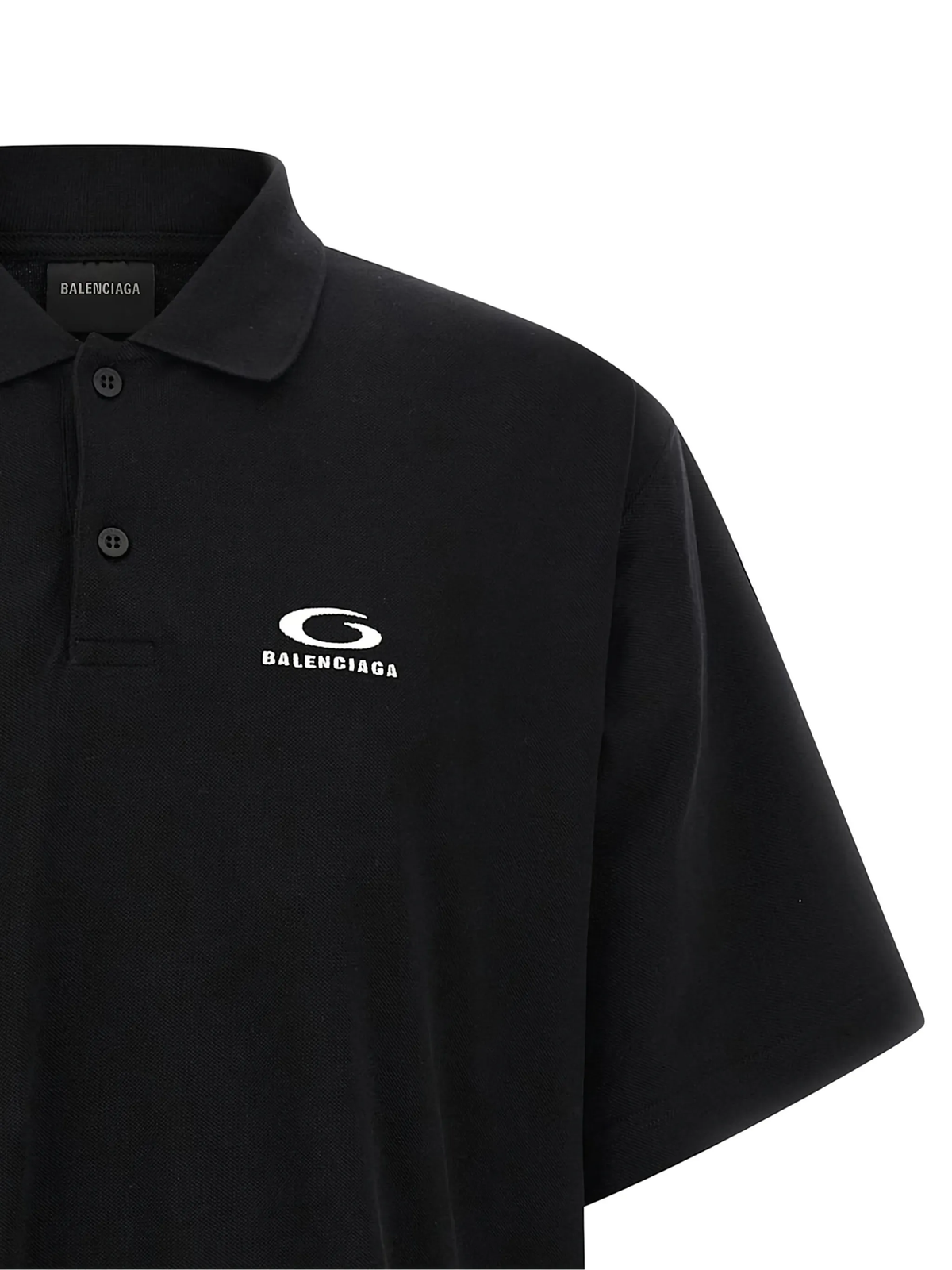 Balenciaga Loop Sports Icon Polo Shirt – Black Cotton Piqué