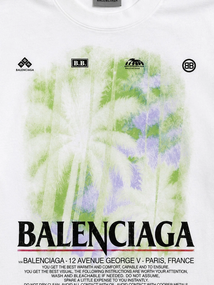 Balenciaga The Window Medium Fit T-Shirt — White