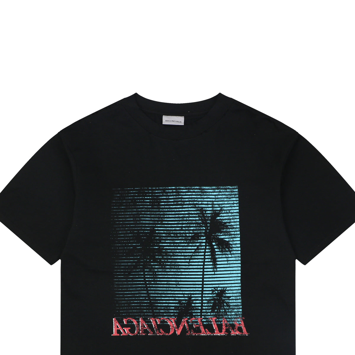 Balenciaga Holiday Graphic Print Cotton T-Shirt — Black