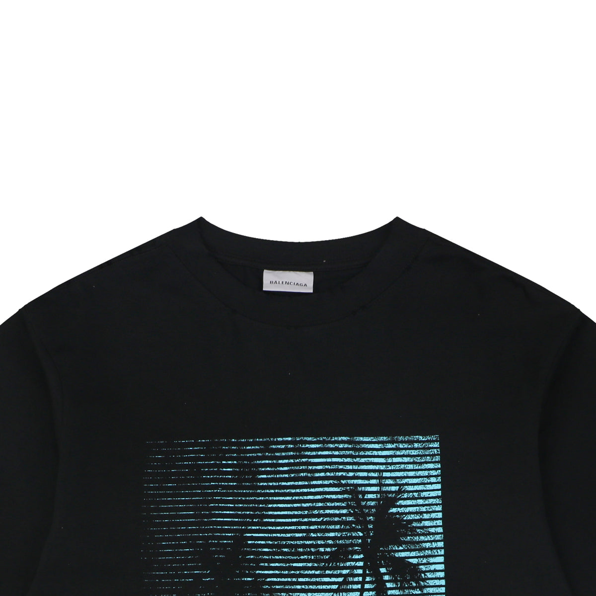 Balenciaga Holiday Graphic Print Cotton T-Shirt — Black