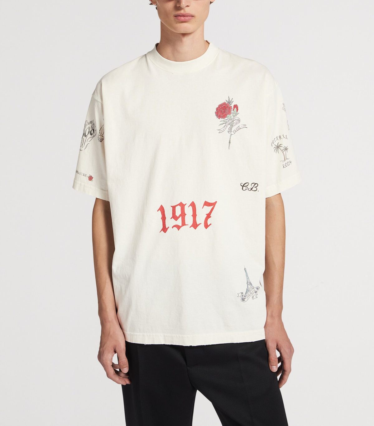 Balenciaga Cotton Tattoo T-Shirt