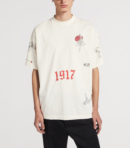 Balenciaga Cotton Tattoo T-Shirt