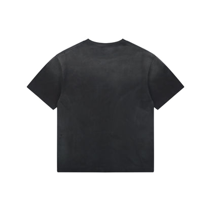 Saint Michael "Tree of Life" Typography Graphic T-Shirt – Washed Black