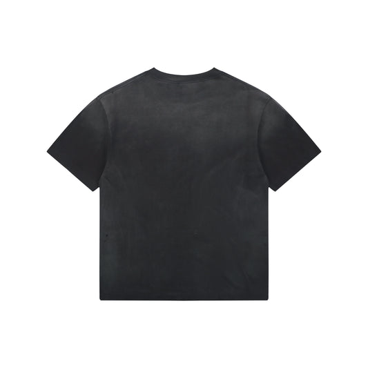 Saint Michael "Tree of Life" Typography Graphic T-Shirt – Washed Black
