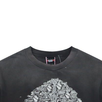 Saint Michael "Tree of Life" Typography Graphic T-Shirt – Washed Black