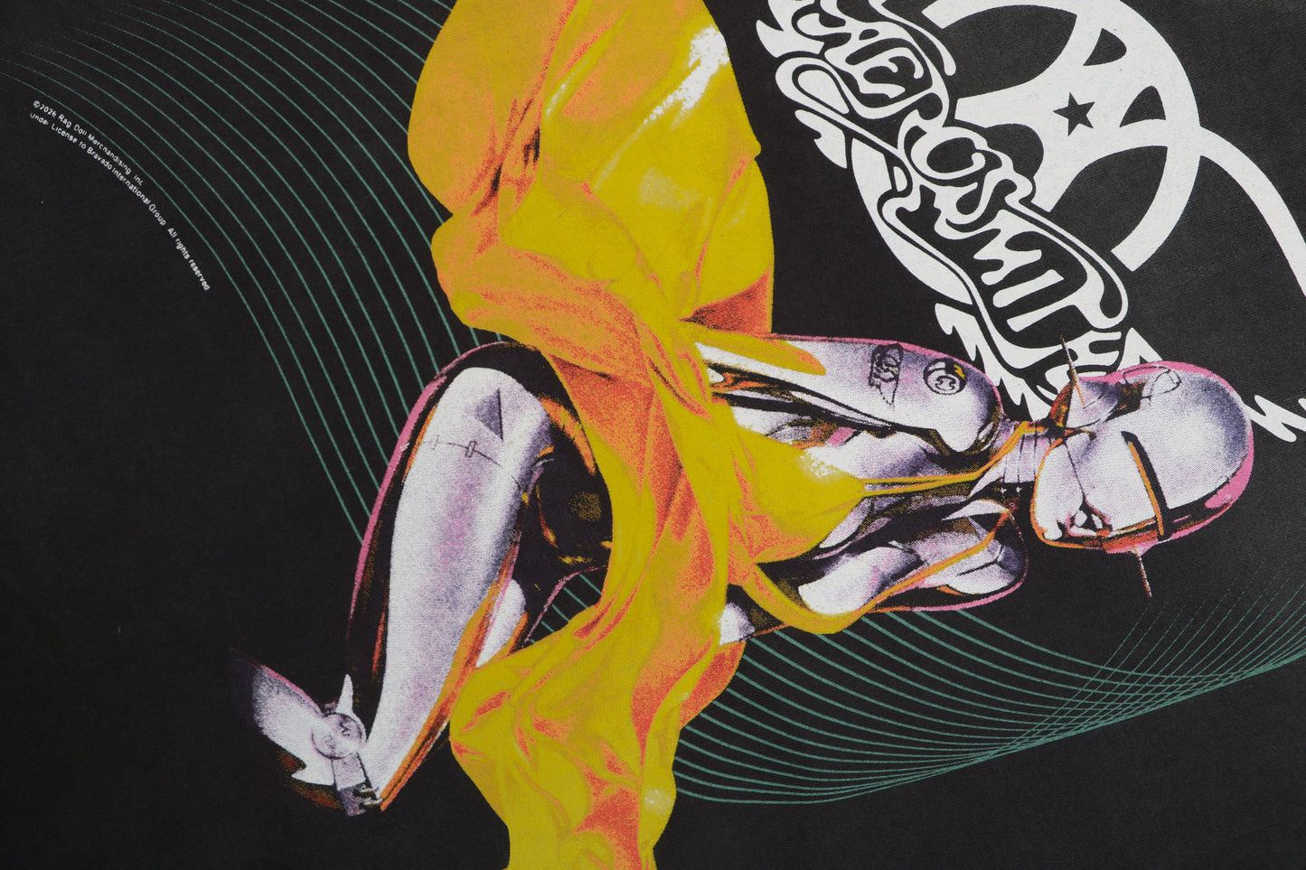Saint Michael Aerosmith Paint-Splattered Graphic T-Shirt – Vintage Black