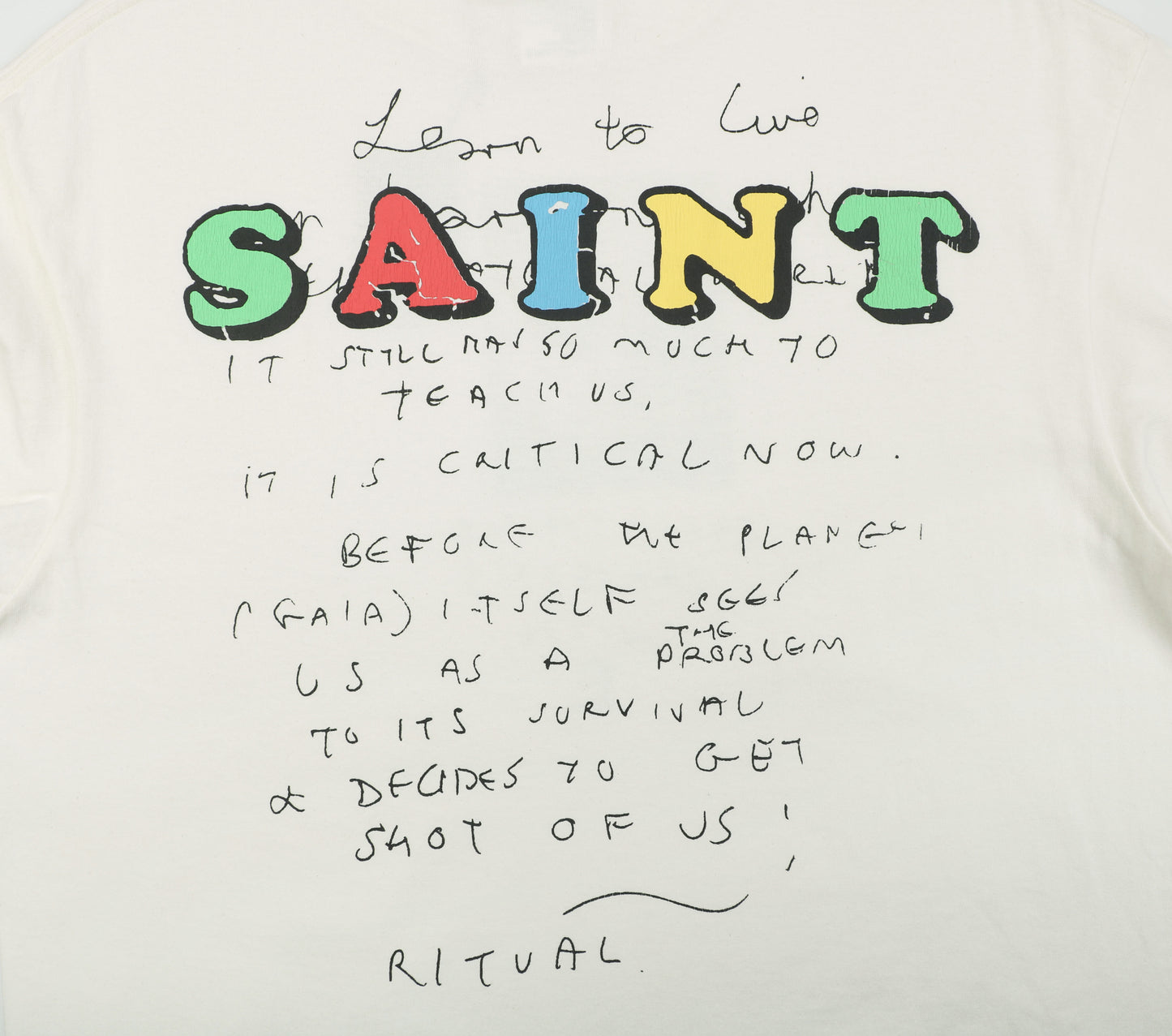 Saint Michael x Jamie Reid Graphic S/S T-Shirt – White