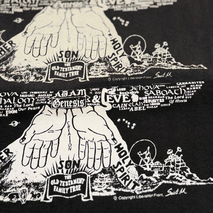 Saint Michael "Tree of Life" Typography Graphic T-Shirt – Washed Black