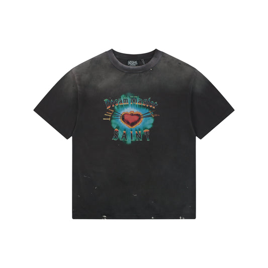 Saint Michael Dream Master Sacred Heart Graphic T-Shirt – Charcoal